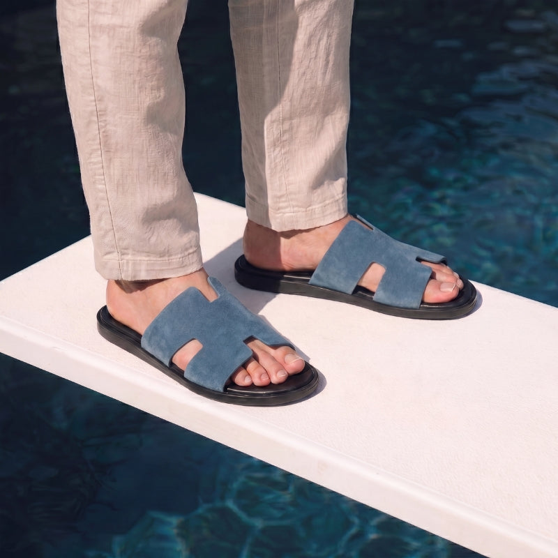 Amalfi Slide Suede Slate