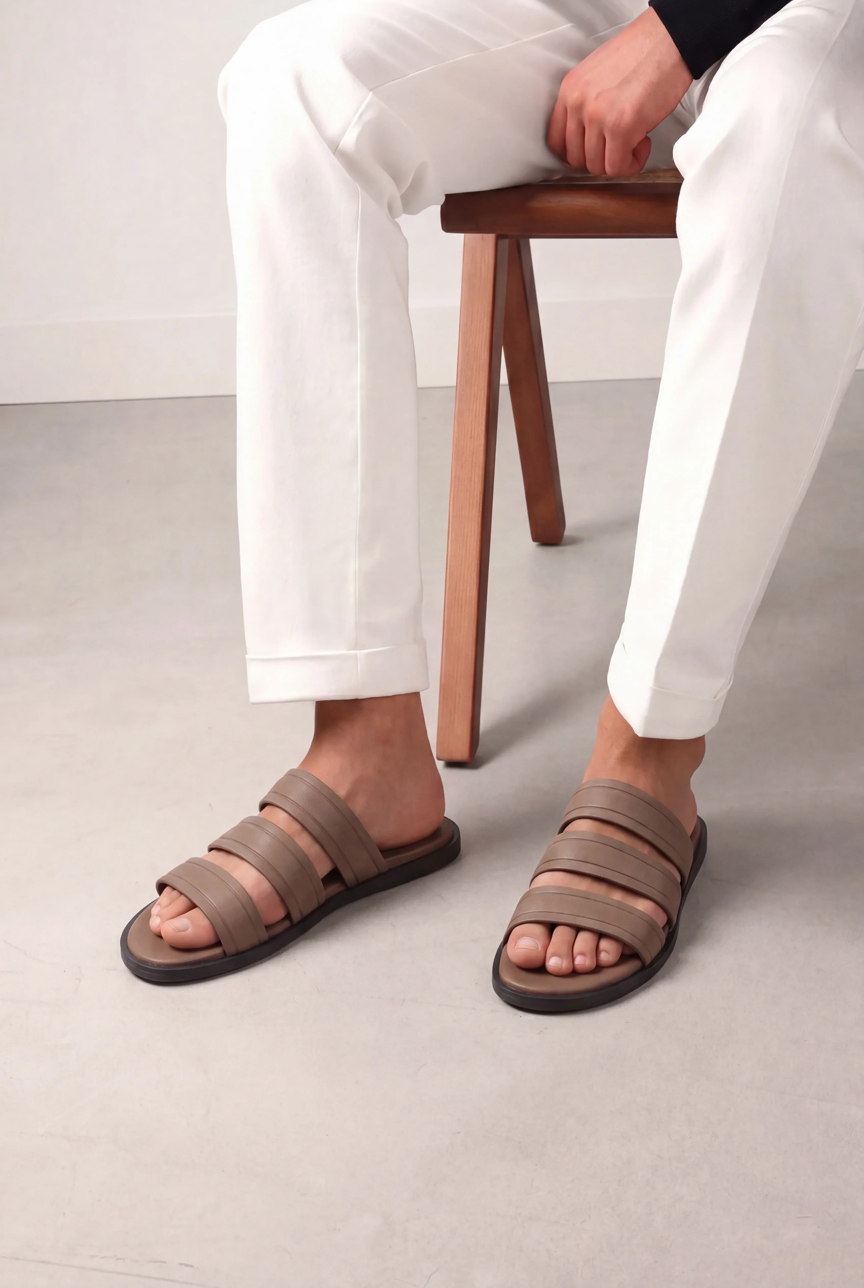 Warm Taupe Urban Sandal Calf Leather