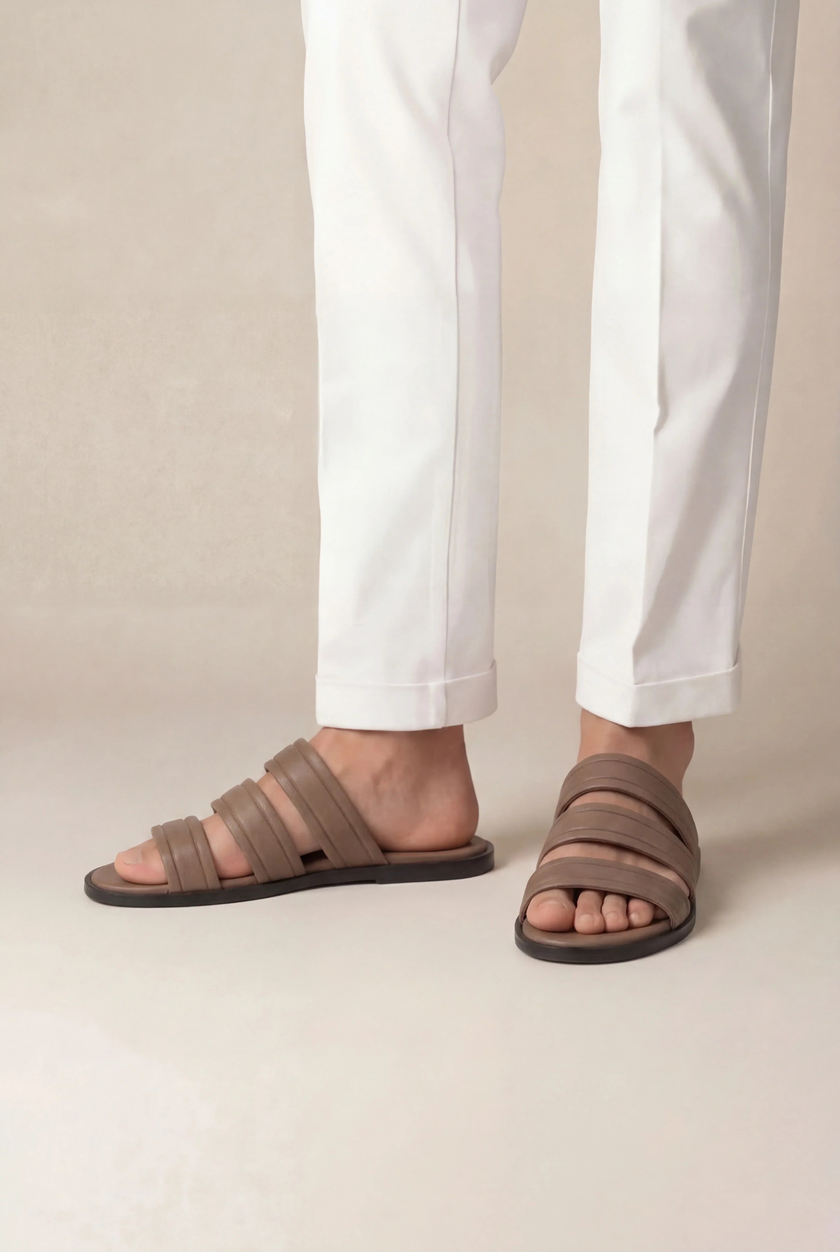 Warm Taupe Urban Sandal Calf Leather